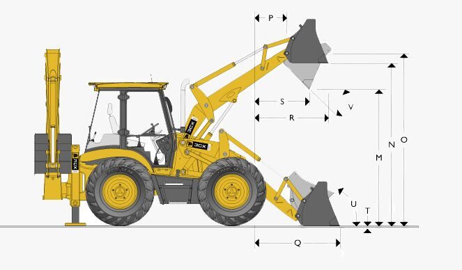 Jcb 3cx чертеж